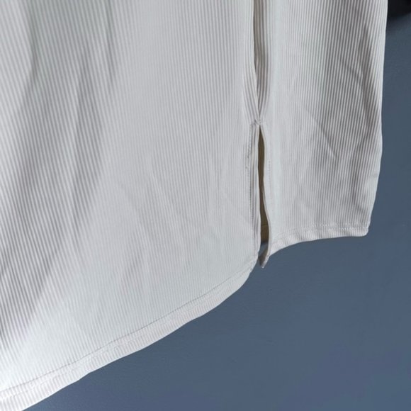 Shein Long Sleeve Ribbed Body Con Dress - Large in Cream - Picture 4 of 6